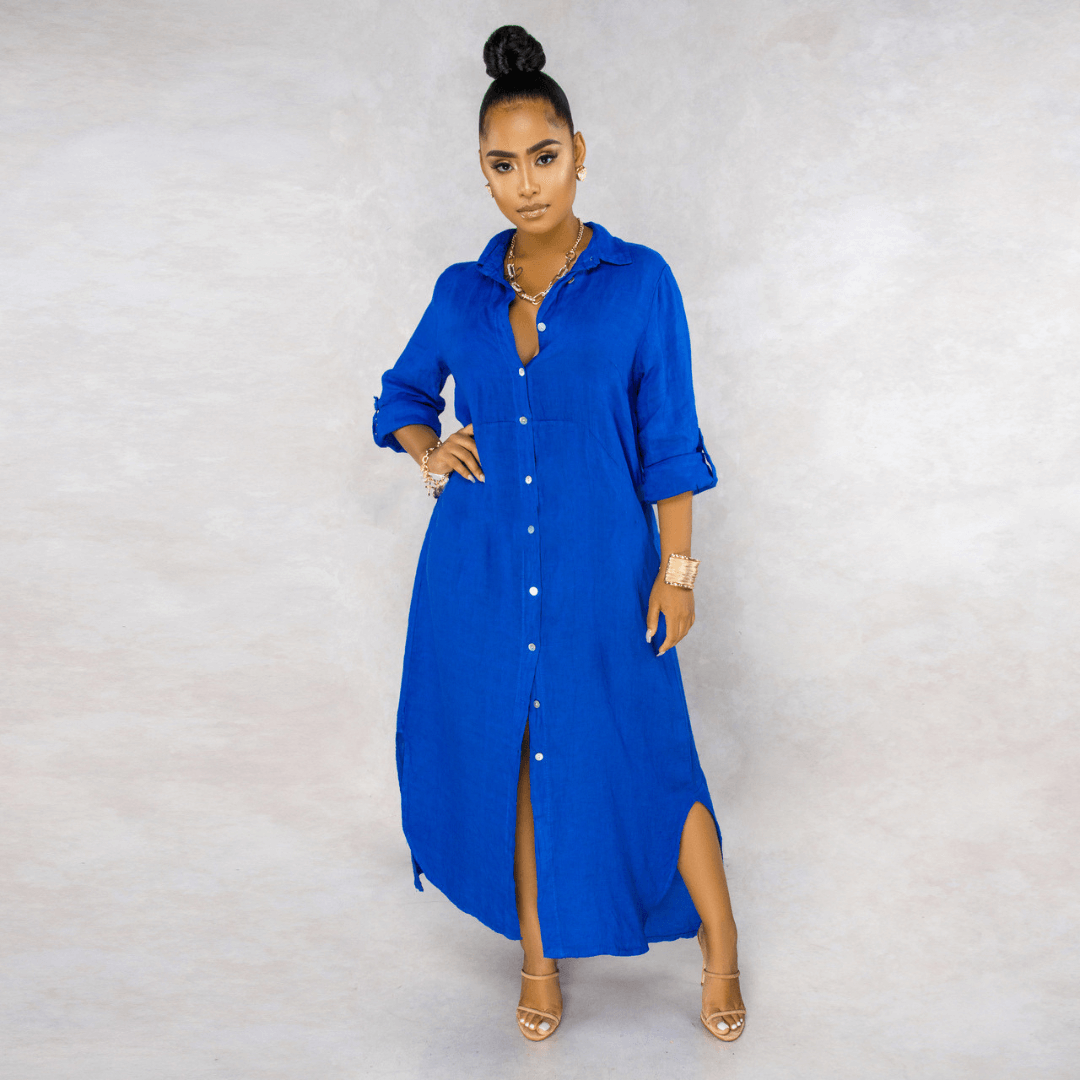 Vestido Longo de Linho Amour