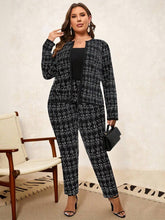 Conjunto Feminino Plus Size Forrado Estampa Xadrez