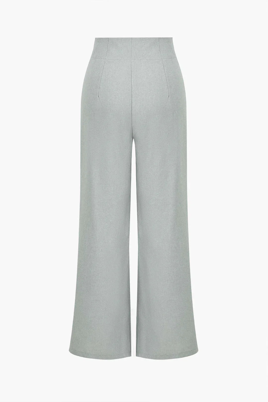 Conjunto Feminino de Alfaiataria com Colete Acinturado de Botões Maxi e Calça Reta com Fenda - Brenda