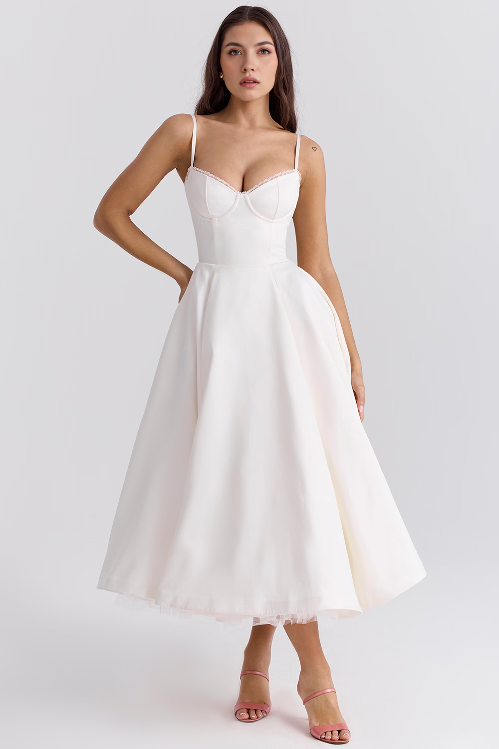 Vestido Midi Cloe Dupla Camada - Oferta Queima De Estoque
