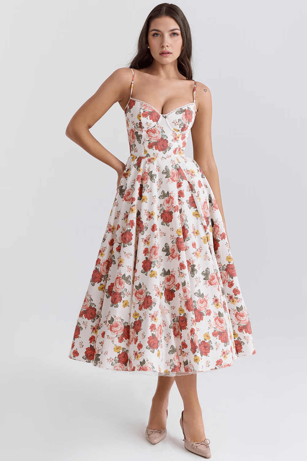 Vestido Midi Cloe Dupla Camada - Oferta Queima De Estoque