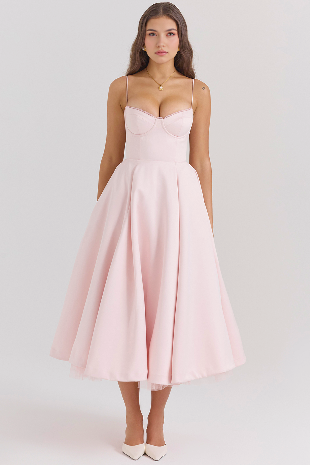 Vestido Midi Cloe Dupla Camada - Oferta Queima De Estoque