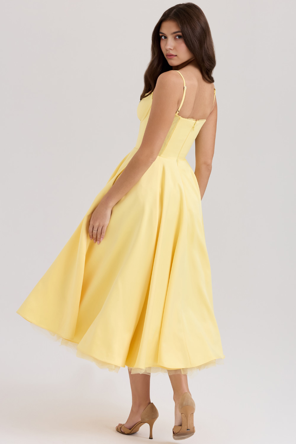 Vestido Midi Cloe Dupla Camada - Oferta Queima De Estoque
