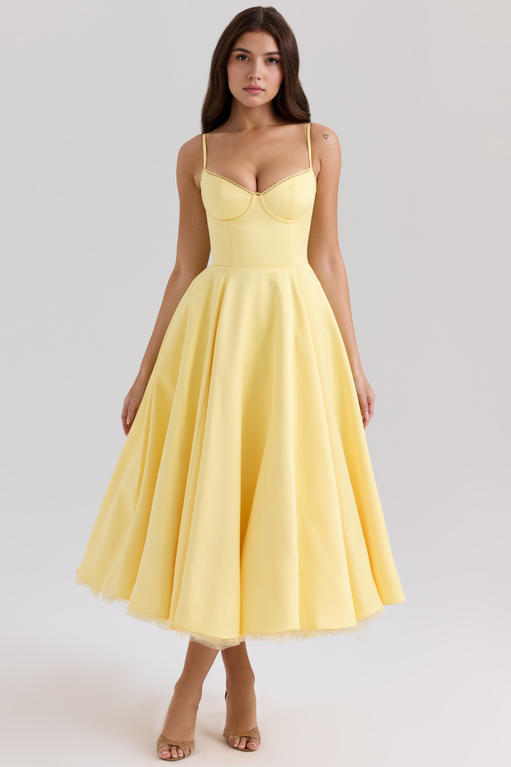 Vestido Midi Cloe Dupla Camada - Oferta Queima De Estoque