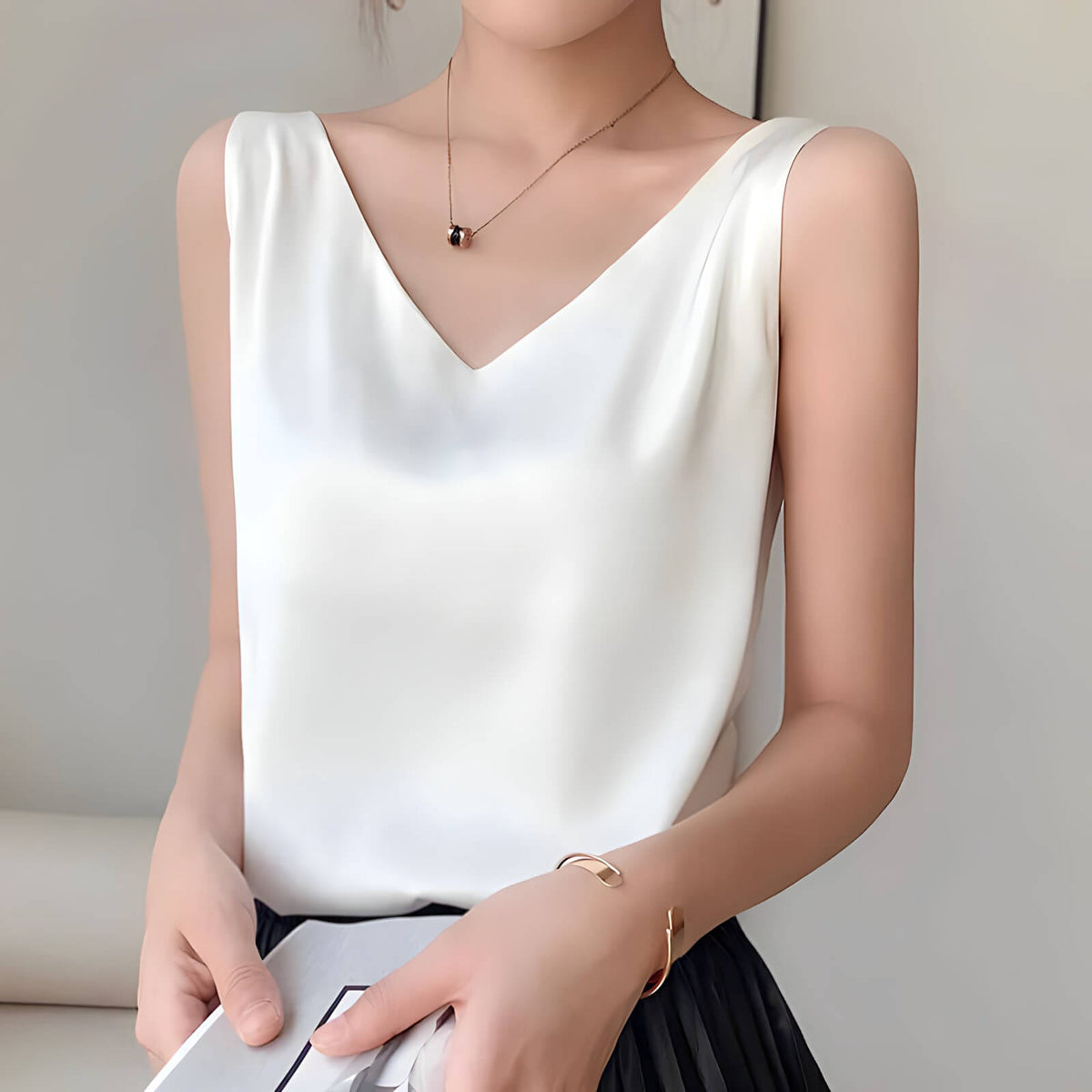 Blusa Regata de Cetim Hyris