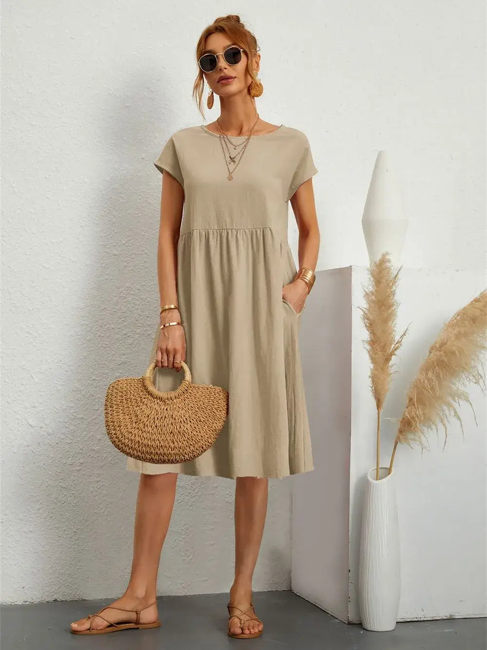 Vestido Mídi Casual Jordan