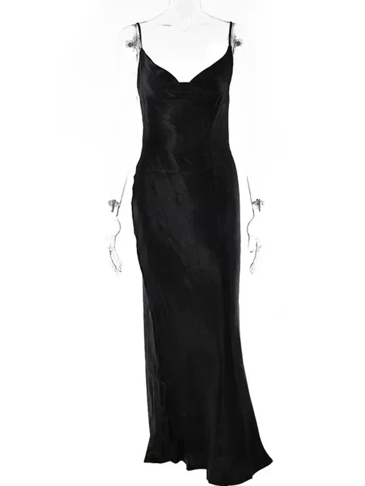 Vestido Longo de Cetim Selenae