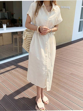 Vestido Mídi com Abotoamento Olivia
