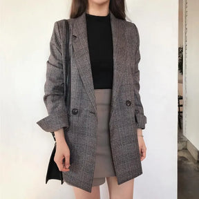 Blazer Alongado Xadrez Imelda