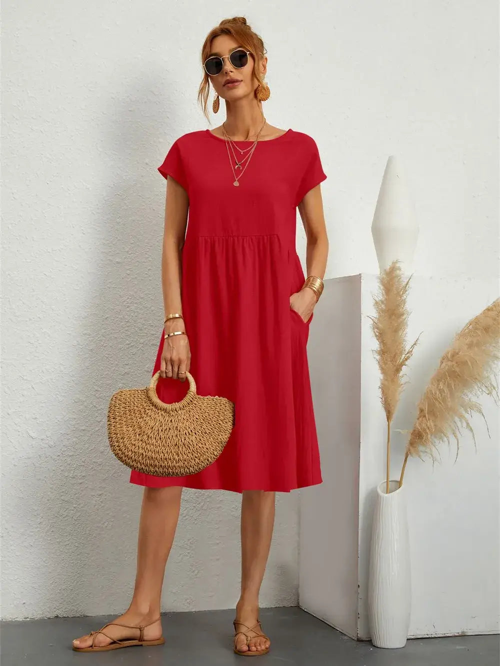 Vestido Mídi Casual Jordan