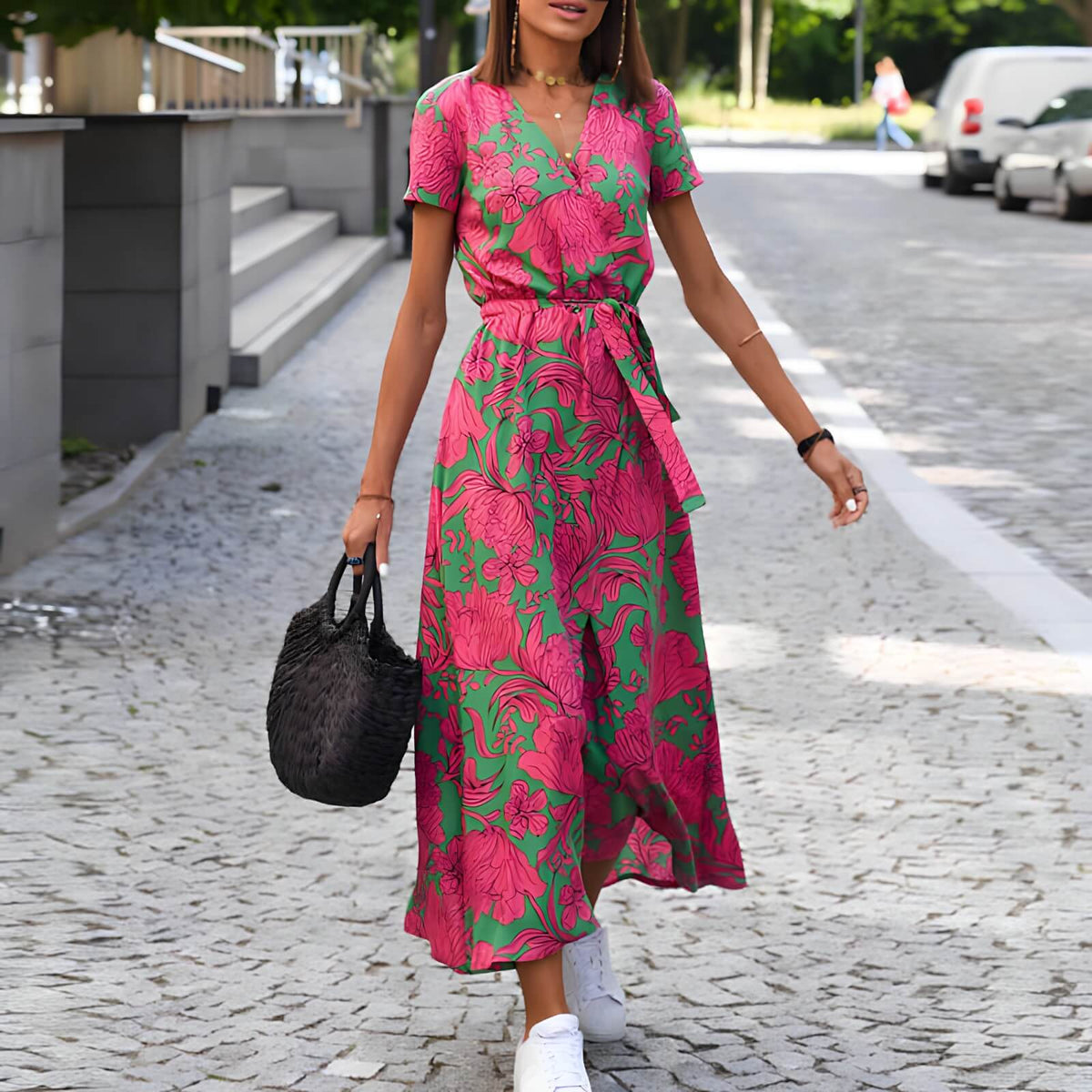 Vestido Mídi Transpassado Calliope
