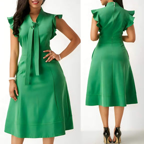 Vestido Mídi Clássico Marsala